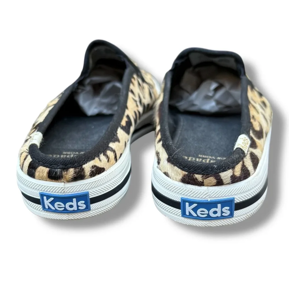 Kate Spade Keds Leopard Print Calf Hair‎ Double Decker Mule Sneakers Women
